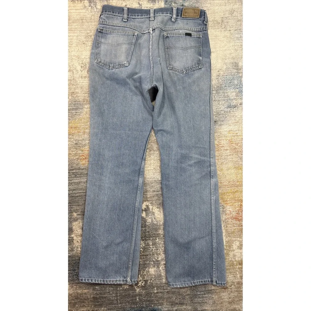 Vintage Roll Bucks‎ Jeans 34x34 USA Made Distressed Faded Straight Leg